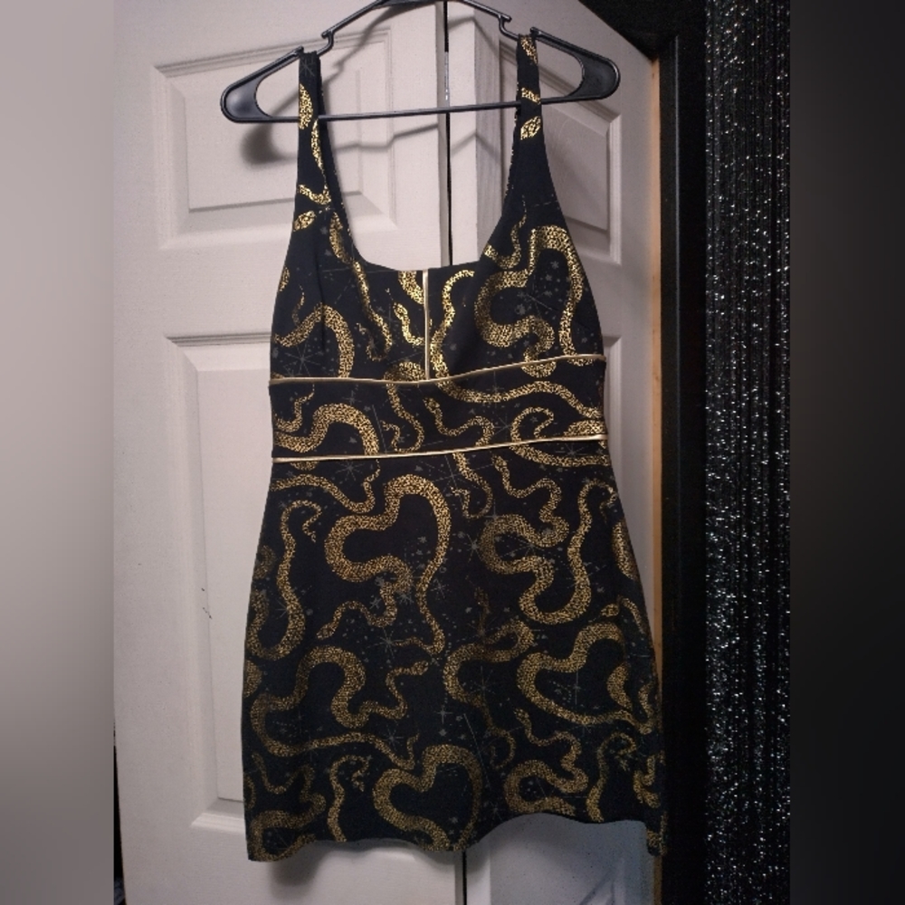 Ecote golden snake print dress